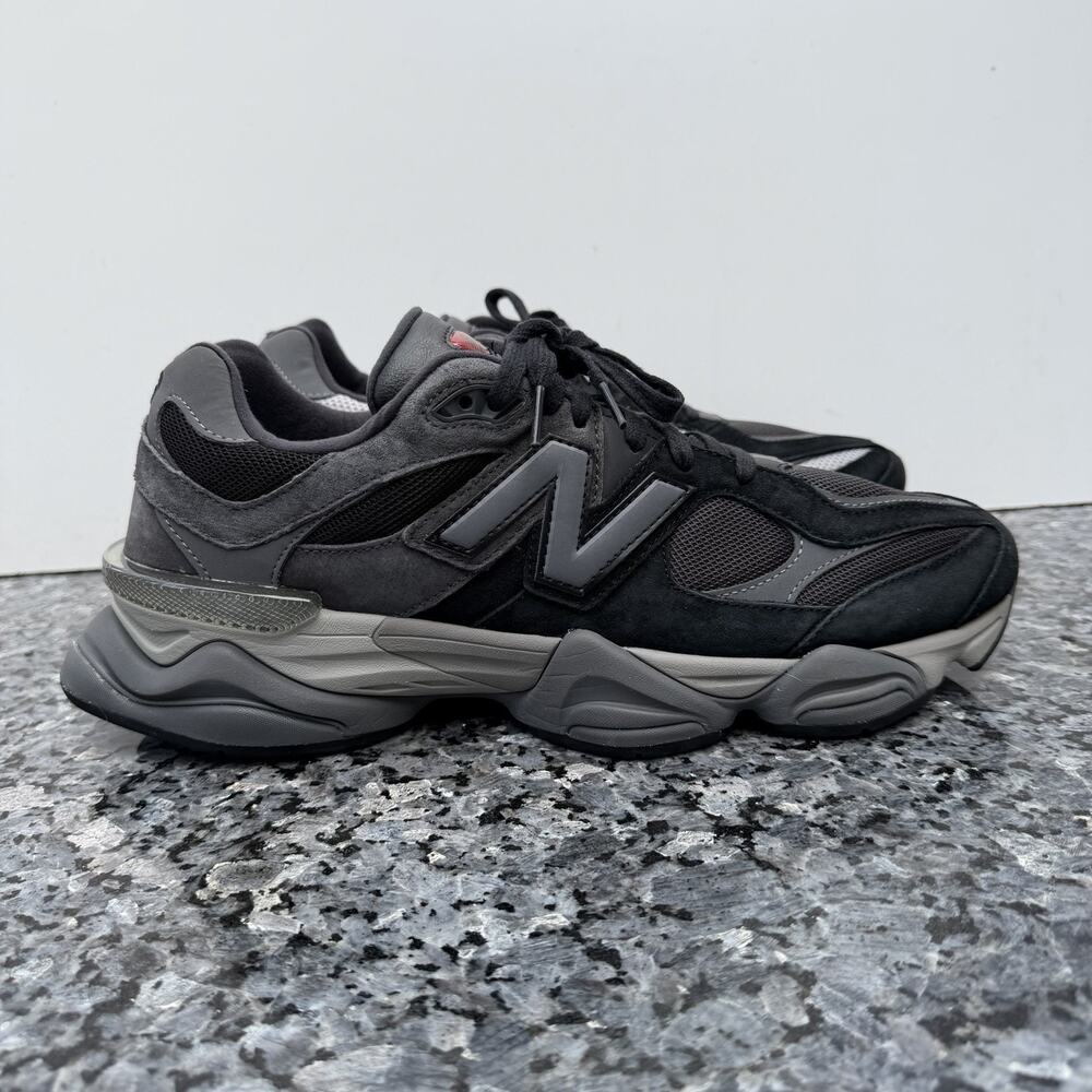 New Balance 9060 Black Castlerock Suede Sneakers Men’s Size 12 U9060BLK